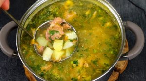 Быстрый и Вкусный суп с мясом за 20 минут! Секрет вкусного супа из тушенки!