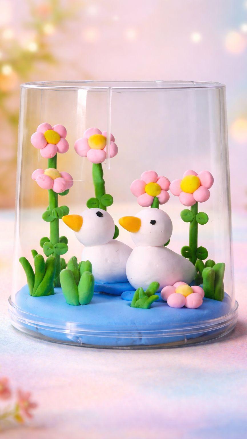 Весенняя поделка с утятами из воздушного пластилина. Подробный мастер-класс уже на канале!