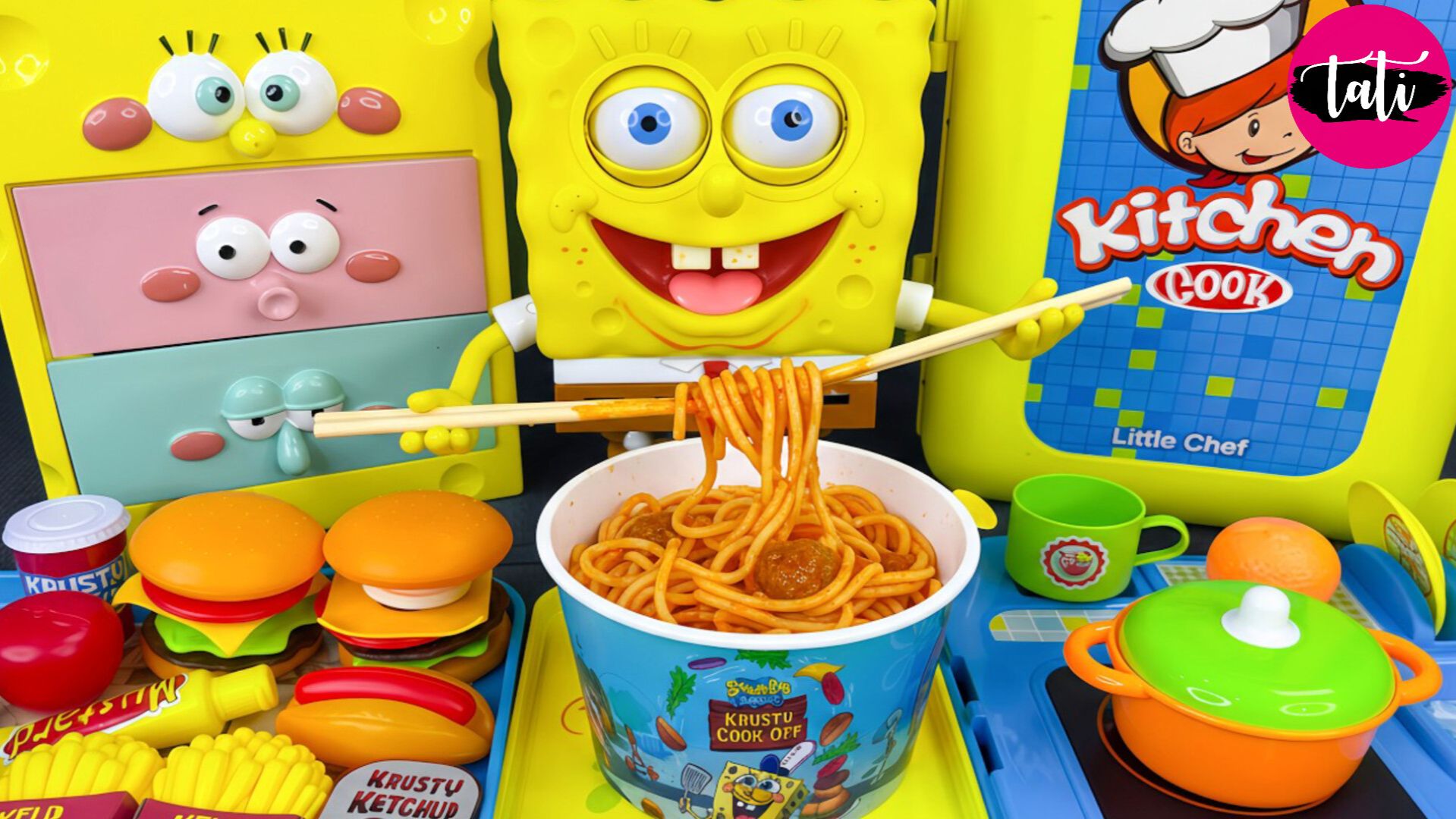 Играем в игрушки из мультика Спанч Боб. Мультфильм для детей. ASMR АСМР