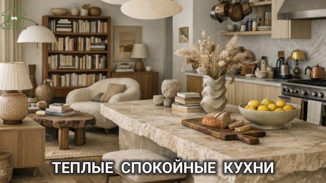 Теплые спокойные кухни фото идеи для вдохновения (12)