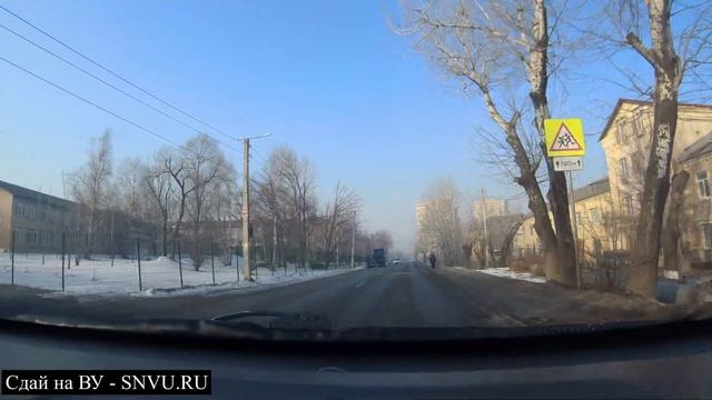 Артём. Севастопольская. Разворот на перекрестке 4. Экзаменационные маршруты ГАИ г. Артём