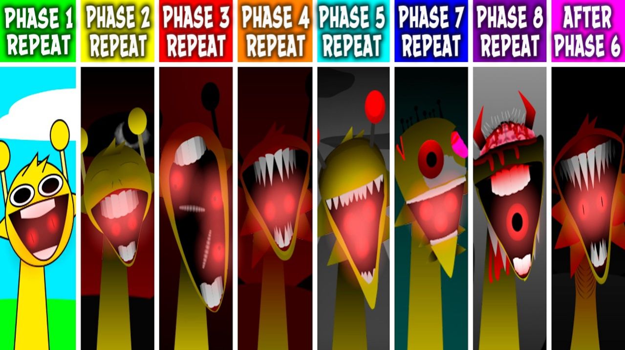 INCREDIBOX SPRUNKI: ФАЗЫ 1-5,7-8 НО ВСЕ 🔁 ПОВТОРЯЮТ ПОСЛЕ ФАЗЫ 6! ♾️🌀