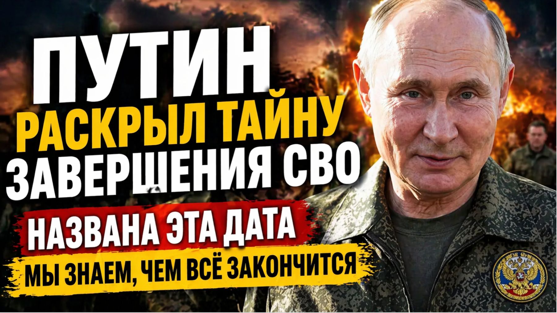 Путин раскрыл тайну завершения СВО Названа Эта дата Мы знаем, чем всё закончится
