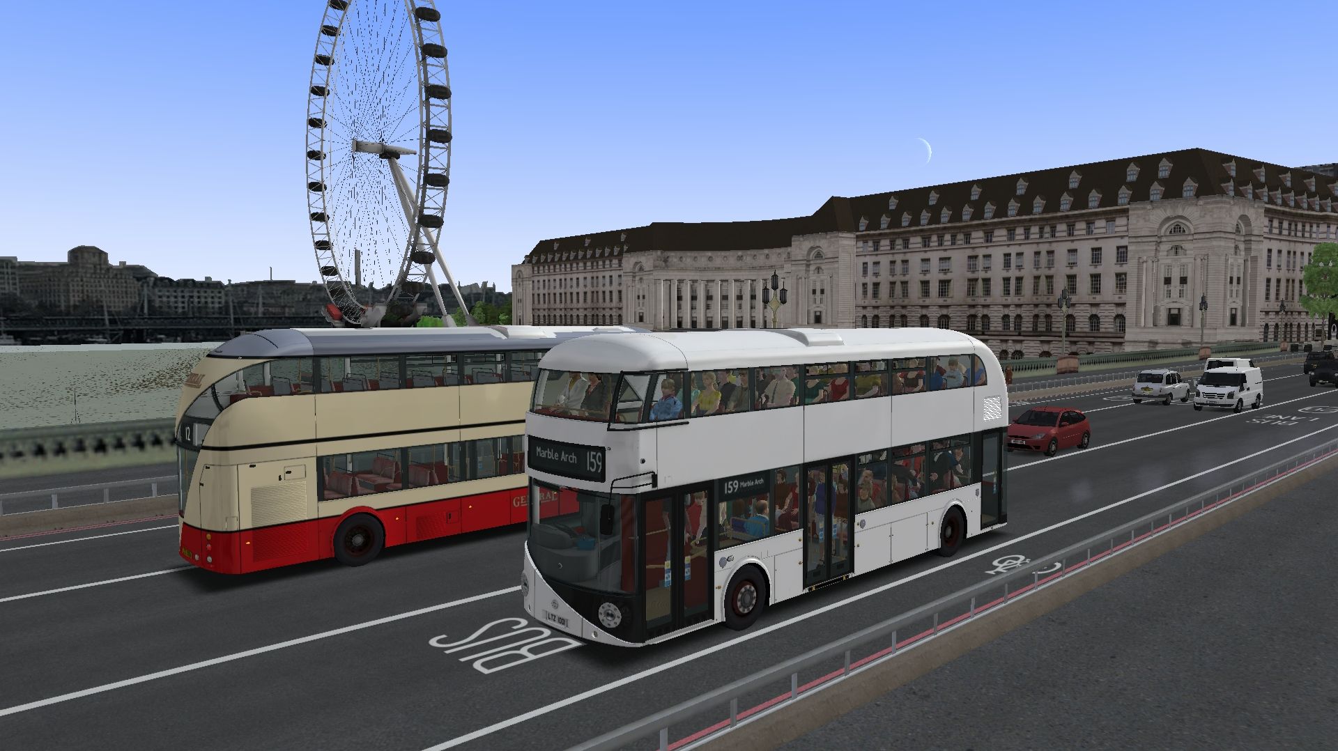Поездка на New Routemaster по маршруту №159 по карте London
