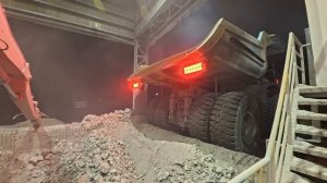 Europe’s Giant Rock Ore Crusher with Hydraulic Arm in Action