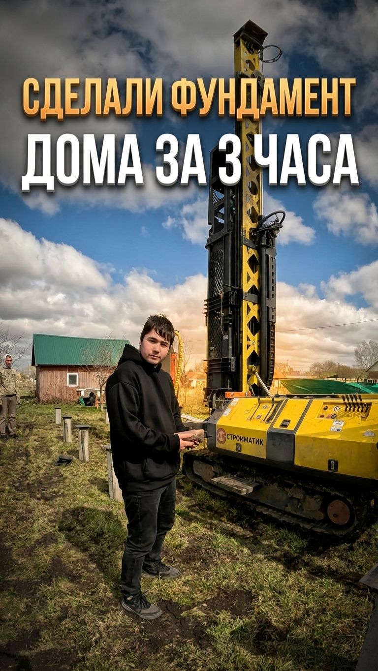 🏠🔨 Сделали фундамент дома за 3 часа ⚡️