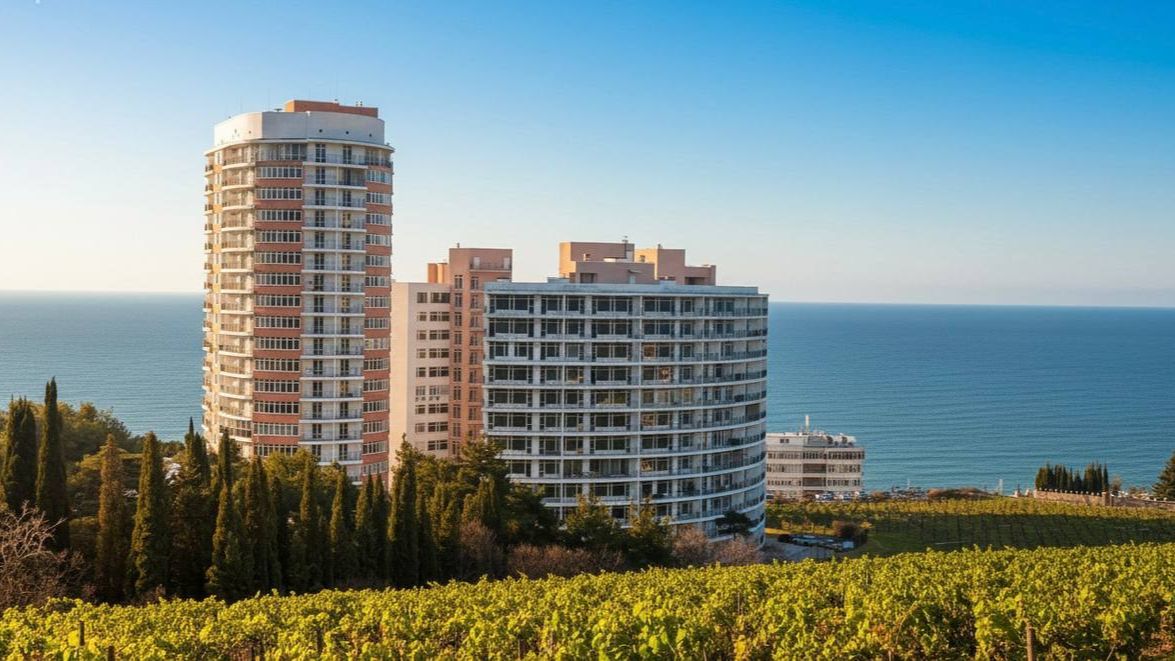 Обзор 1-комнатных апартаментов на продажу в Ялте, ЖК Россия