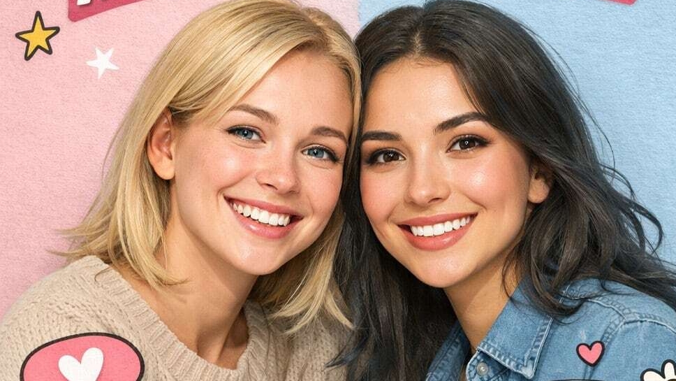 День женской дружбы. Красивая музыкальная открытка.