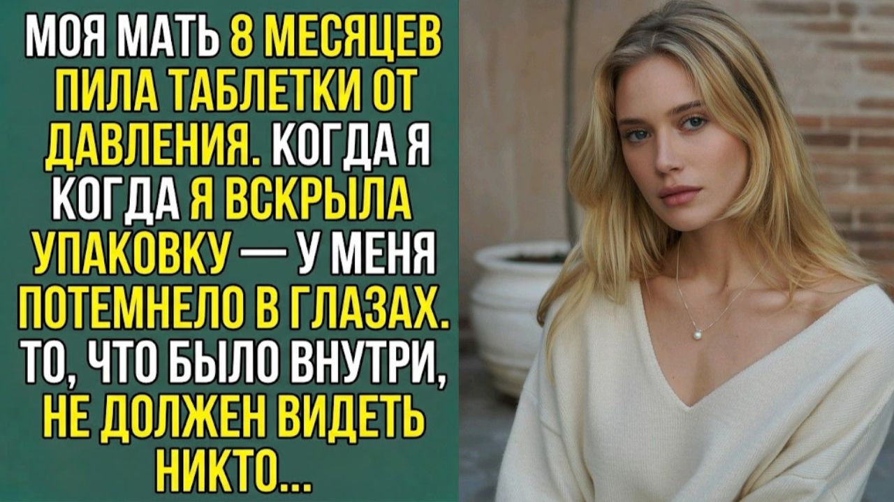 МОЯ МАТЬ ПИЛА ТАБЛЕТКИ ОТ ДАВЛЕНИЯ 8 МЕСЯЦЕВ. ПОТОМ ВЫЯСНИЛОСЬ  ОНИ БЫЛИ ПОДДЕЛЬНЫМИ Аудиокниги