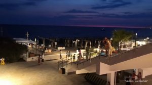 Вечерняя прогулка по Сочинскому  пляжу "Ривьера".