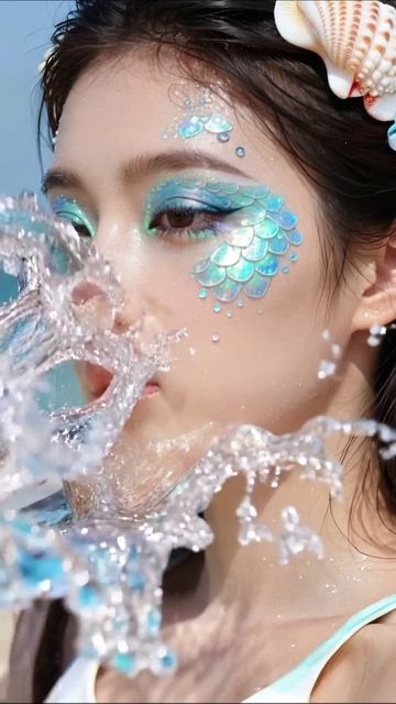 Морская нимфа: волшебный макияж #макияж #красота #мода
