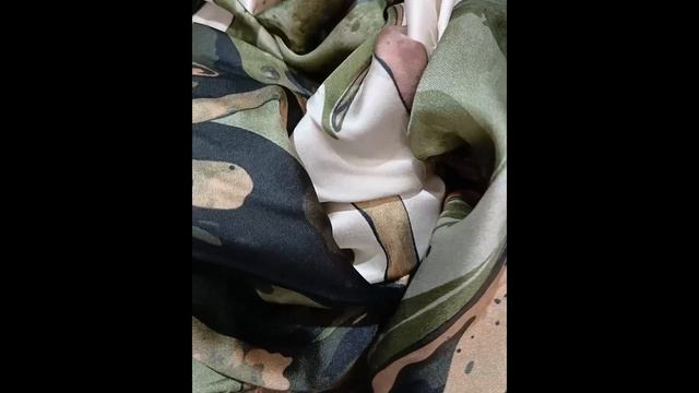 Вискозный сатин абстрактный принт ИТАЛИЯ