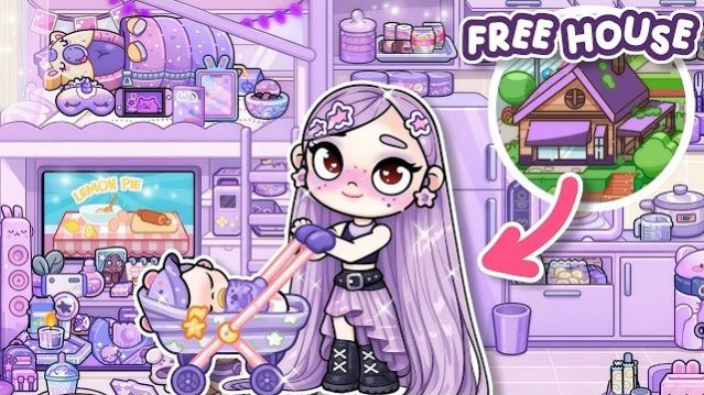 AVATAR WORLD ПОСТРОИЛ БЕСПЛАТНЫЙ МАЛЕНЬКИЙ ФИОЛЕТОВЫЙ ДОМ 💜 (ОЧЕНЬ МИЛЫЙ!) | AVATAR WORLD | PAZU