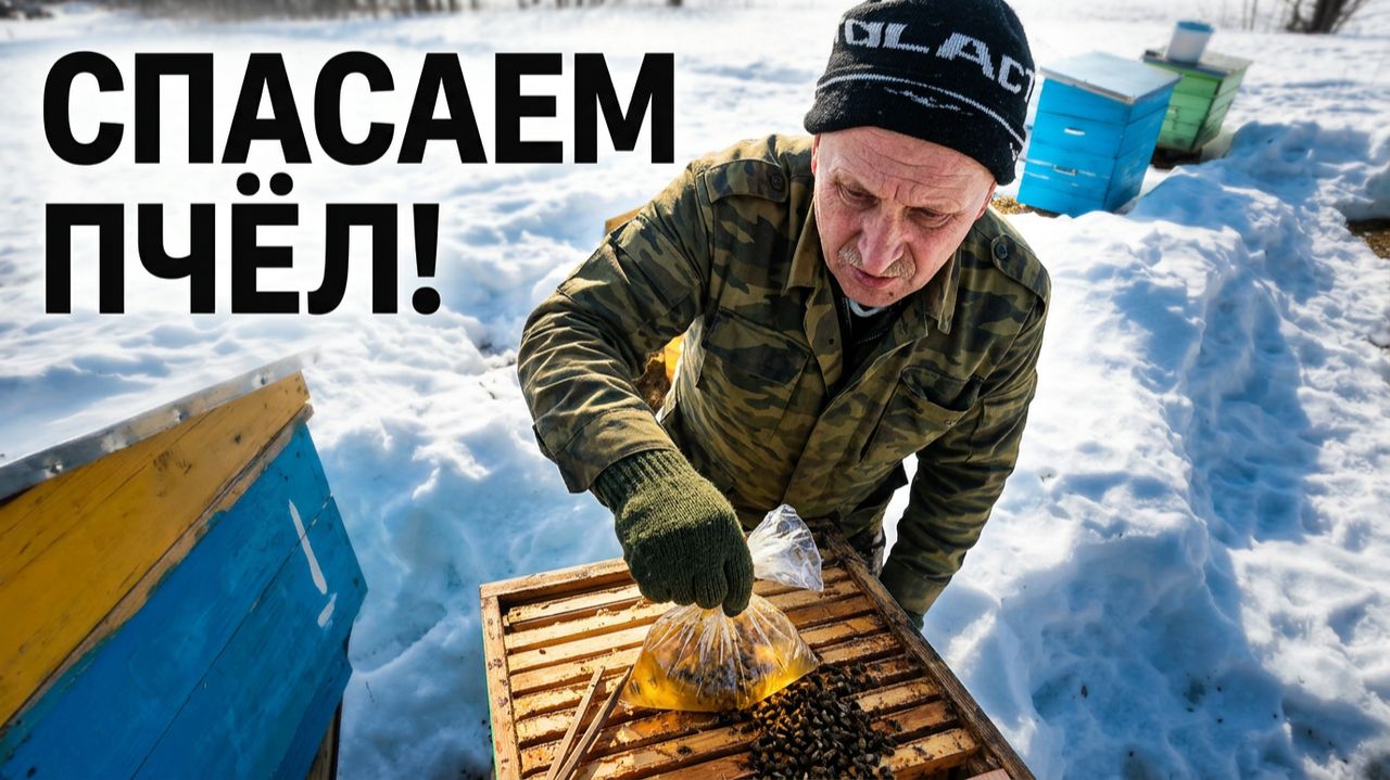 Осмотр пасеки в марте. Кормление пчёл | Устьянский пчеловод