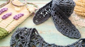 Продолжаю вязать из остатков. Скини шарф / воротник.