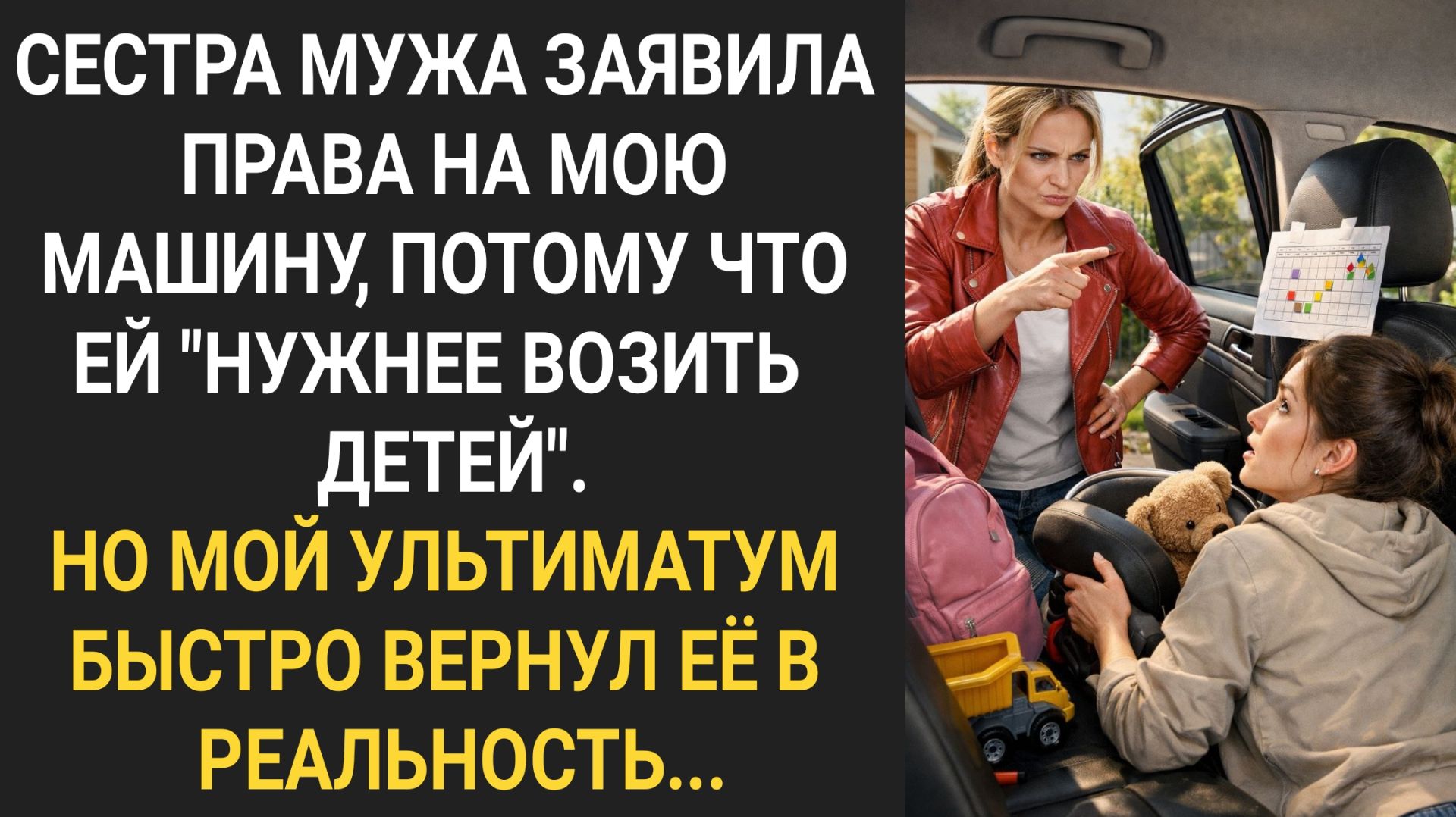 Сестра мужа заявила права на мою машину, потому что ей 