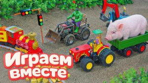 МУЛЬТИКИ ПРО ФЕРМУ С СУПЕРГЕРОЯМИ 🐄! ХАЛК ПОМОГАЕТ НА ФЕРМЕ ДЛЯ ДЕТЕЙ №2