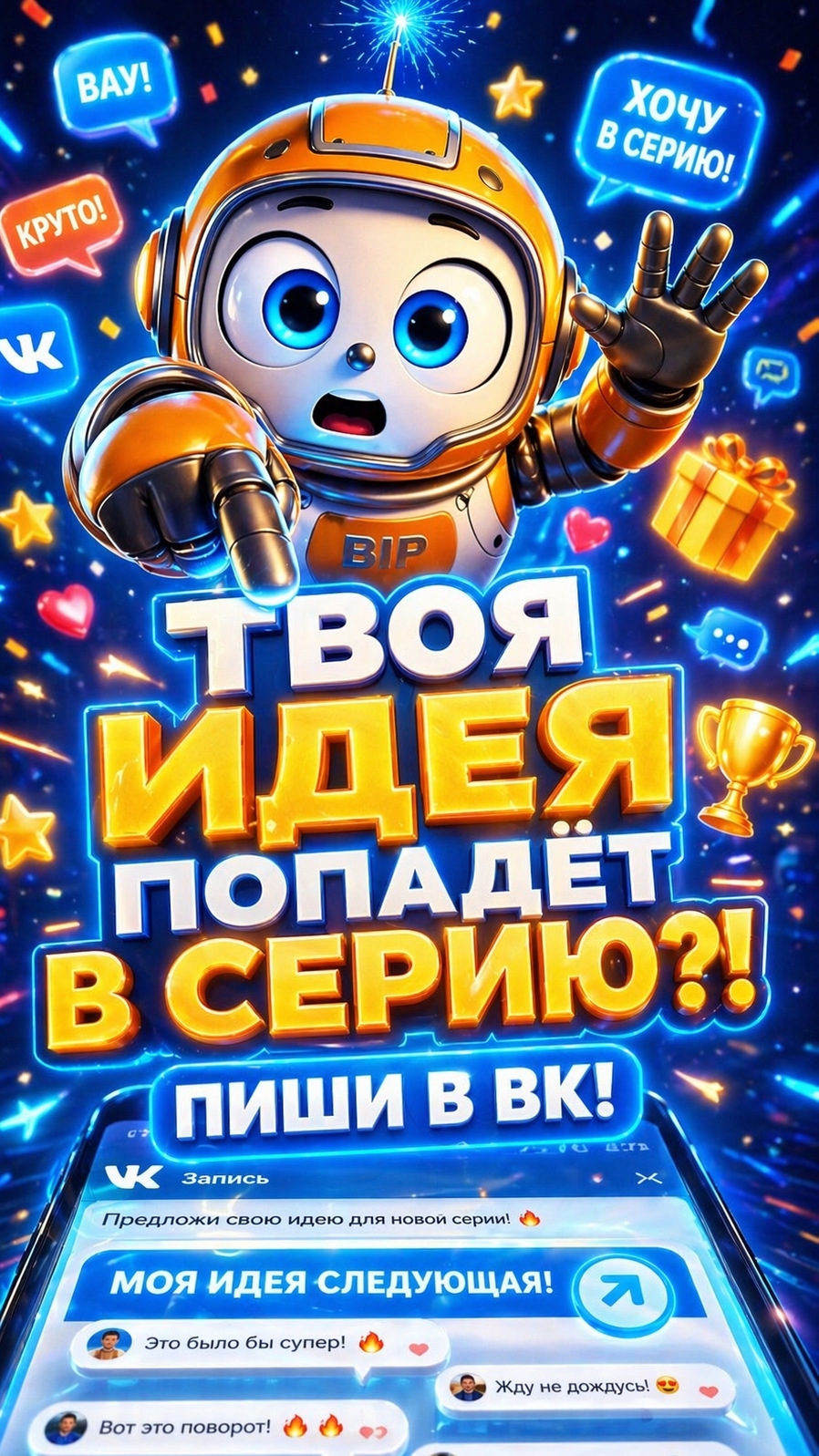 ТВОЯ ИДЕЯ ПОПАДЁТ В СЛЕДУЮЩУЮ СЕРИЮ?! 🤖🚀 #Shorts