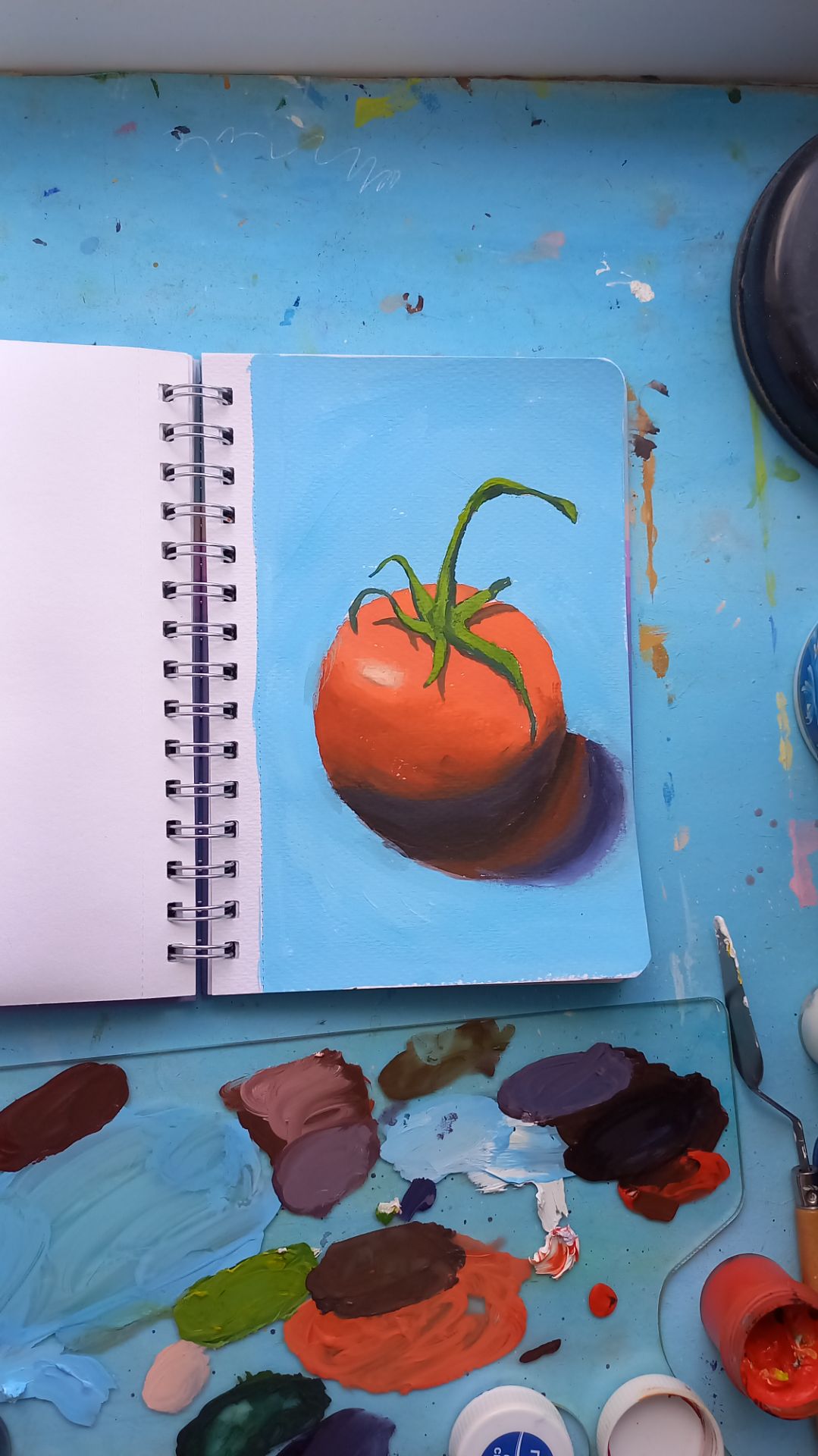 КАК НАРИСОВАТЬ ПОМИДОР ГУАШЬЮ.