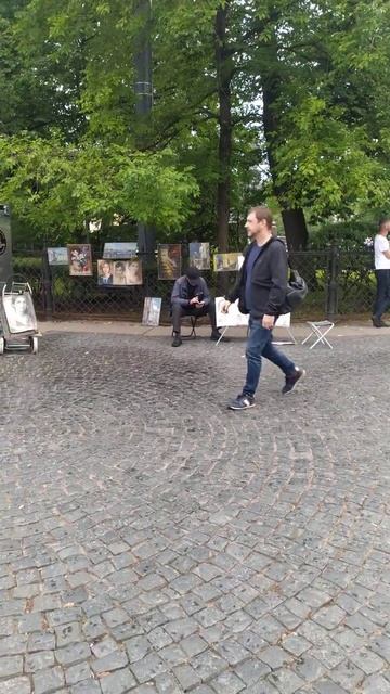 Ленинград (Санкт-Петербург), уличный вернисаж, Невский проспект, Екатерининский сад Фрагмент 2