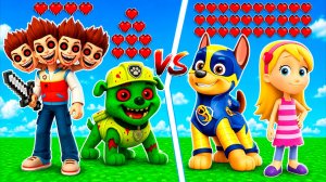 Кто Самый Сильный Щенячий Патруль в Майнкрафт? Битва Мегащенки против Зомби Хоррор Версии Мультик!