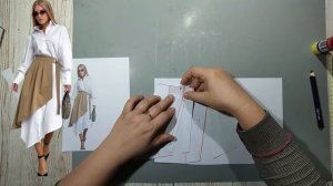 Моделирование. Юбка-фартук - декор на любую одежду. Выкройка № 2040.