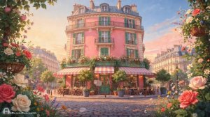 𝐑𝐨𝐦𝐚𝐧𝐭𝐢𝐜 𝐏𝐚𝐫𝐢𝐬 𝐅𝐥𝐨𝐰𝐞𝐫 𝐂𝐚𝐟𝐞́ 🌸 French Accordion, Piano & Guitar | Relaxing Mu