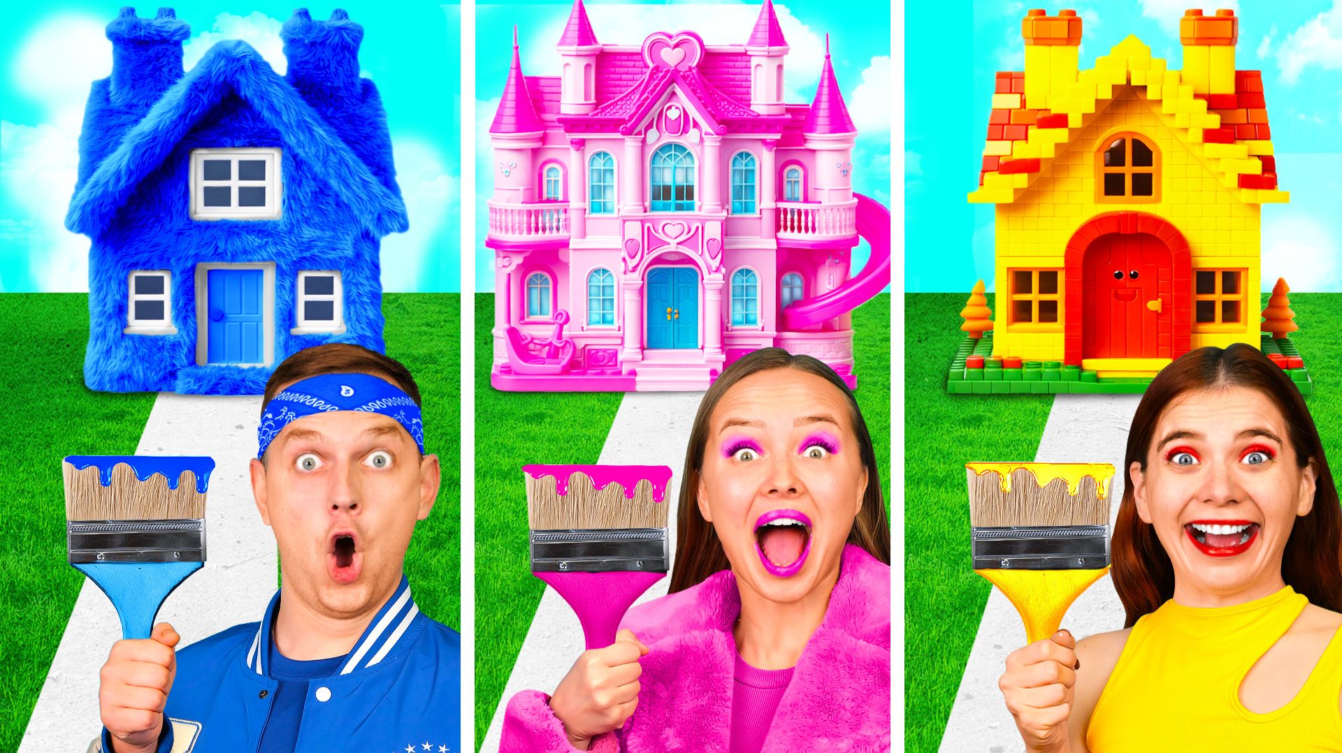 Домики Одного Цвета Челлендж | Простые Трюки для Декора от BaRaDa Challenge