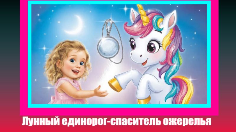 Лунный единорог - спаситель ожерелья. Сказка. Мультик.