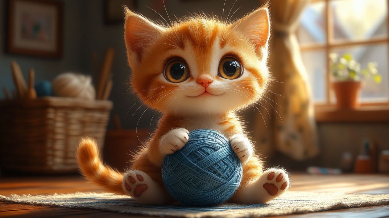 Мультики для детей. Котик танцует и поет.