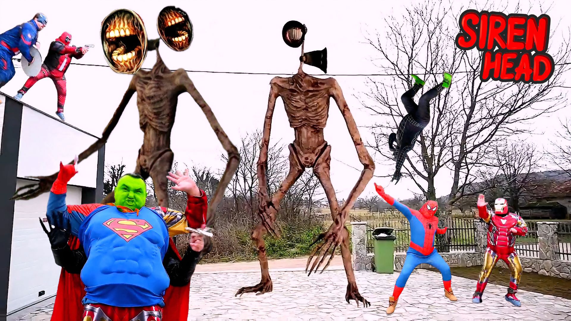 📢 СИРЕНОГОЛОВЫЙ 📢 - против СУПЕРГЕРОЕВ. Кто круче? SIREN HEAD или SUPERHEROES.