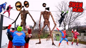 📢 СИРЕНОГОЛОВЫЙ 📢 - против СУПЕРГЕРОЕВ. Кто круче? SIREN HEAD или SUPERHEROES.