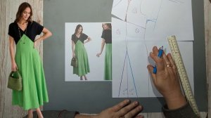 Моделирование. Комбинированное платье, которое выглядит дорого. Выкройка № 2041.