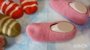 Домашние тёплые тапочки🥿👡. Вяжем и валяем🧶🧶