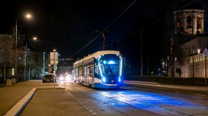 Второй трамвайный диаметр "Т2" на автономном трамвае Витязь МОСКВА (10.04.2026)