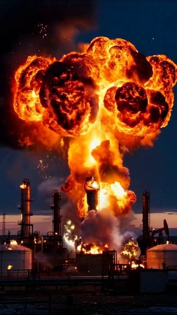 Грядет катастрофа: огненный шторм на нефтяной платформе #катастрофа #нефть #экология