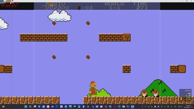 [NES] Super Mario Bros. (1985) [ANESE 0.9.1 - WideNES]