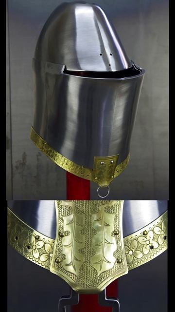 XV век Реконструкция шлем Генриха V #история #средниевека #средневековье #броня #турниры