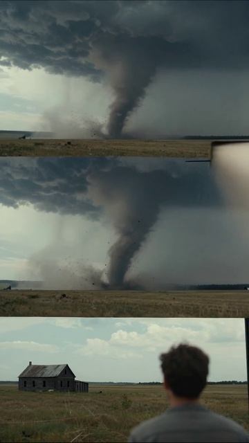 Ураган у дома: момент страха #торнадо #природа #катастрофа