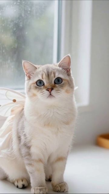 Сказочный котик с крыльями феи #кот #питомцы #милота