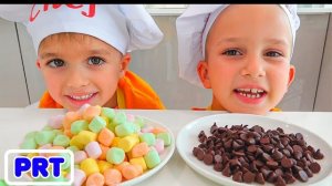 Влад и Ники готовят завтрак