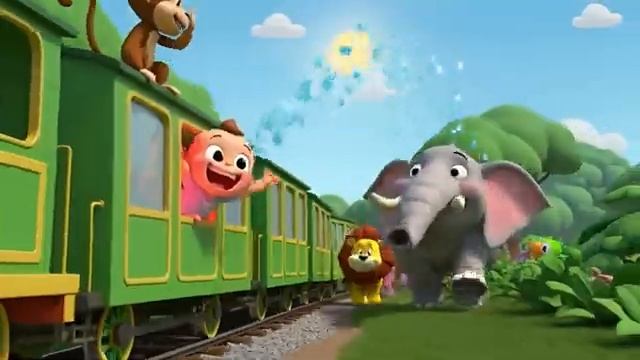 На поезде по джунглям с животными . Мультфильм для детей 2026