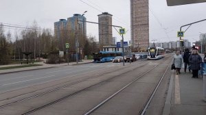 Московский трамвай,жаль,что беспилотный не попался 😄