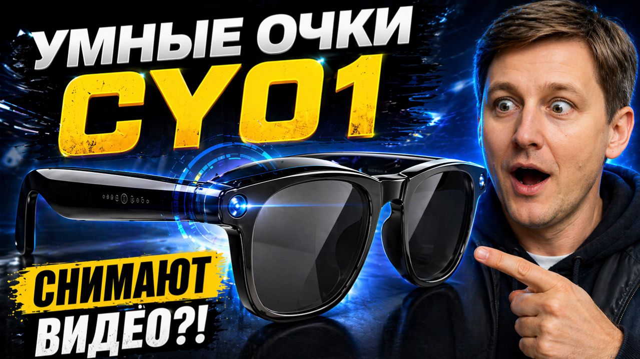 SMART GLASSES CY01 — умные очки с камерой | Обзор и тест записи видео