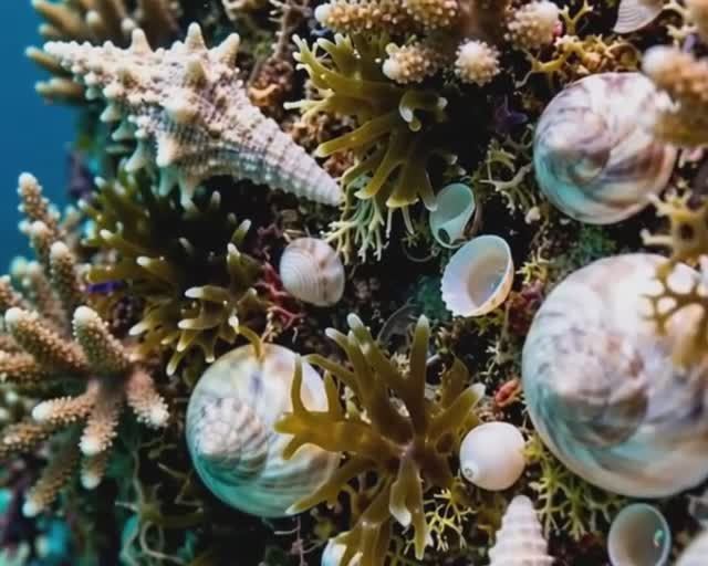 Мифический океанический риф из кораллов и водорослей