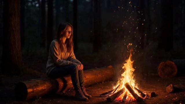 Звуки природы для сна и релакса. Звук костра и сверчков. Мгновенное засыпание.