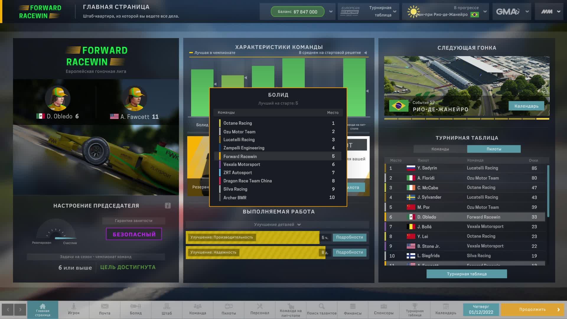 Motorsport Manager #69 Сезон 7, гонка и конец сезона