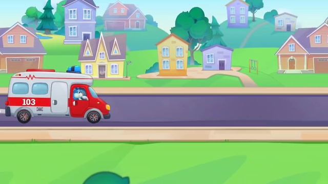 Мультик про машинки. Собираем скорую и едем на помощь. Яркий мультик.