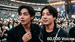 60тыс. арми собрались, чтобы спеть «Arirang»… Тэхён и Чонгук в шоке.