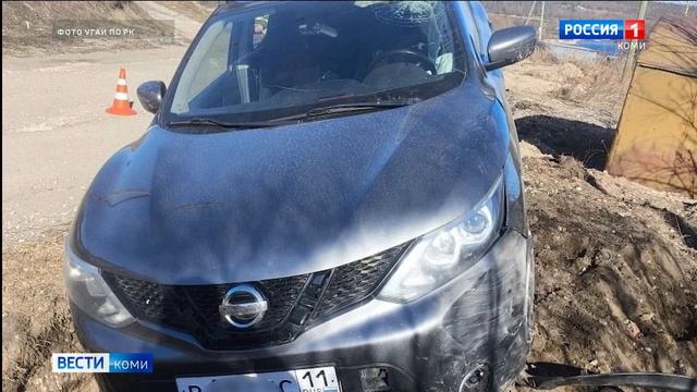 В ухтинском поселке Шудаяг пьяный водитель Nissan съехал в кювет